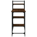 vidaXL barna tölgyszínű számítógépasztal polcokkal 120x47x109 cm