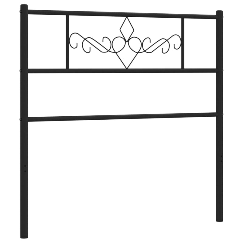 vidaXL fekete fém fejtámla 80 cm