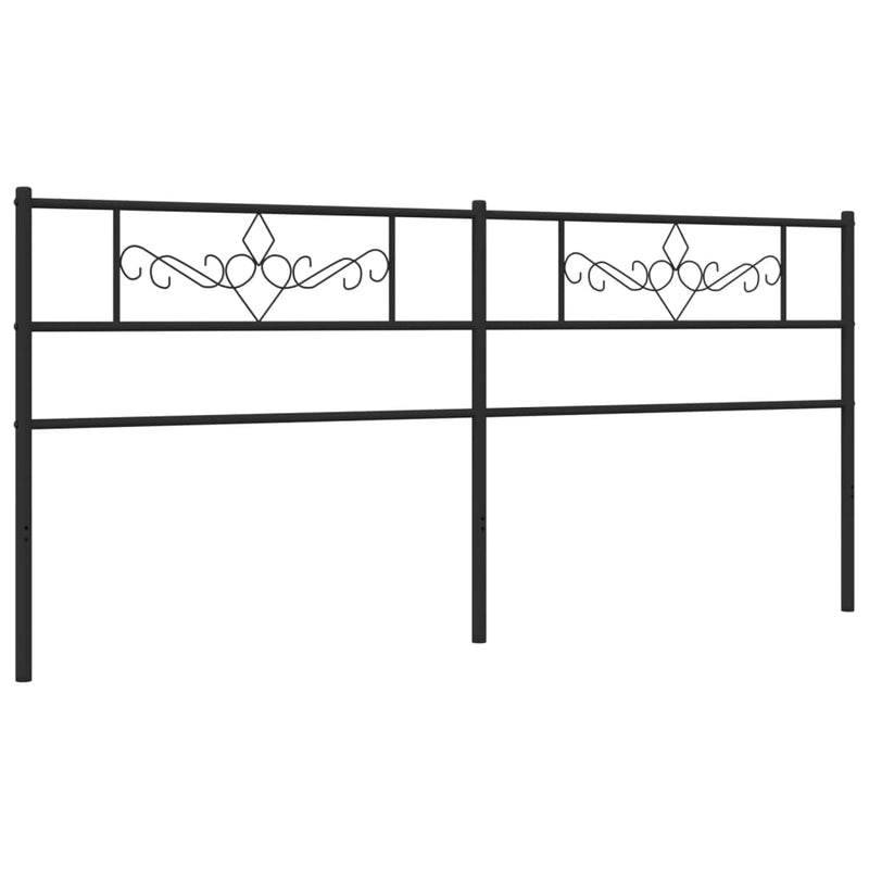 vidaXL fekete fém fejtámla 180 cm