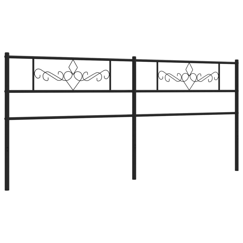 vidaXL fekete fém fejtámla 193 cm