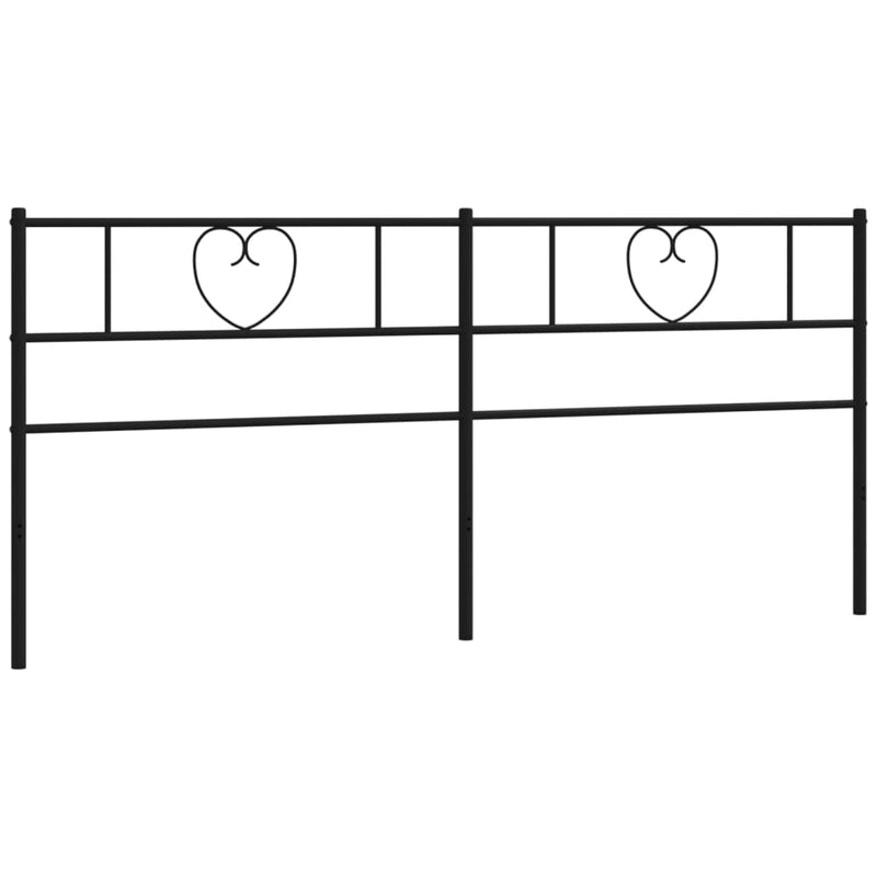 vidaXL fekete fém fejtámla 193 cm