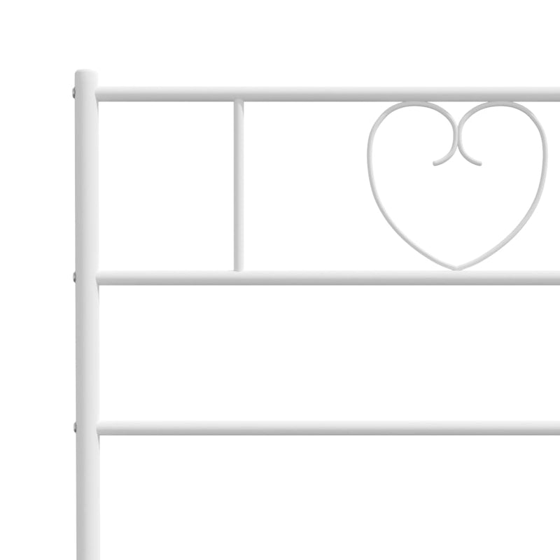 vidaXL fehér fém ágykeret fejtámlával 90x200 cm