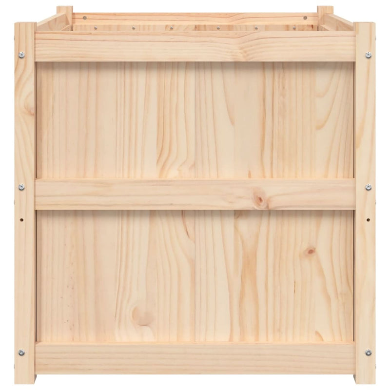 vidaXL tömör fenyőfa kerti virágláda 70x70x70 cm