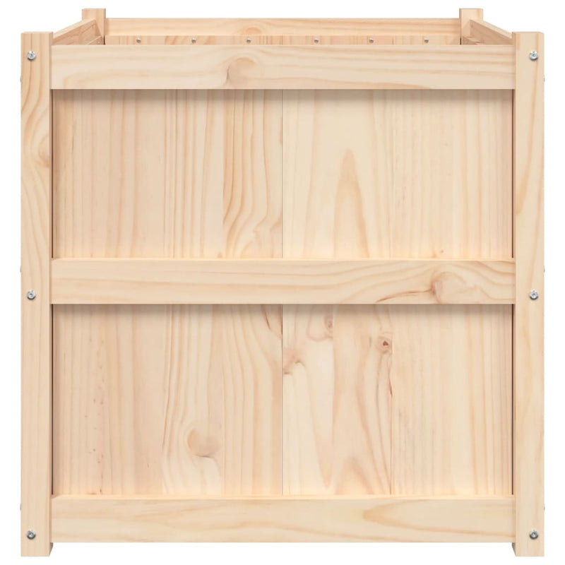 vidaXL tömör fenyőfa kerti virágláda 70x70x70 cm