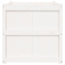 vidaXL fehér tömör fenyő virágláda 70x70x70 cm