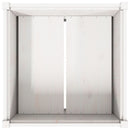 vidaXL fehér tömör fenyő virágláda 70x70x70 cm