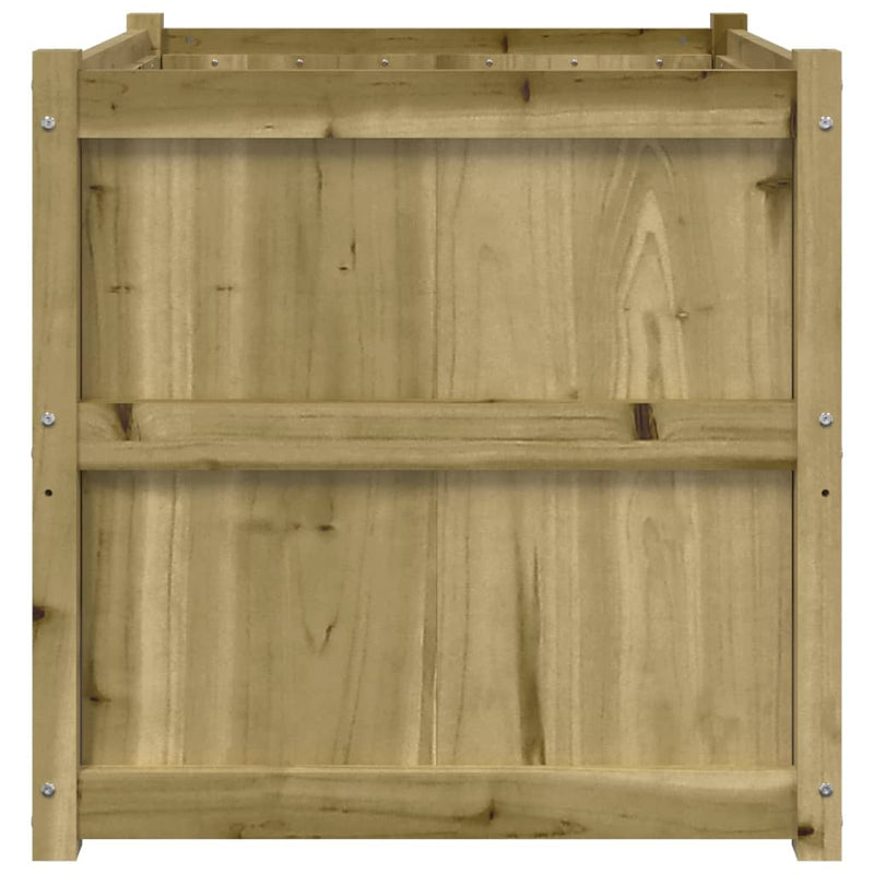 vidaXL impregnált fenyőfa kerti virágláda 70 x 70 x 70 cm