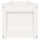 vidaXL 2 db fehér tömör fenyőfa virágláda