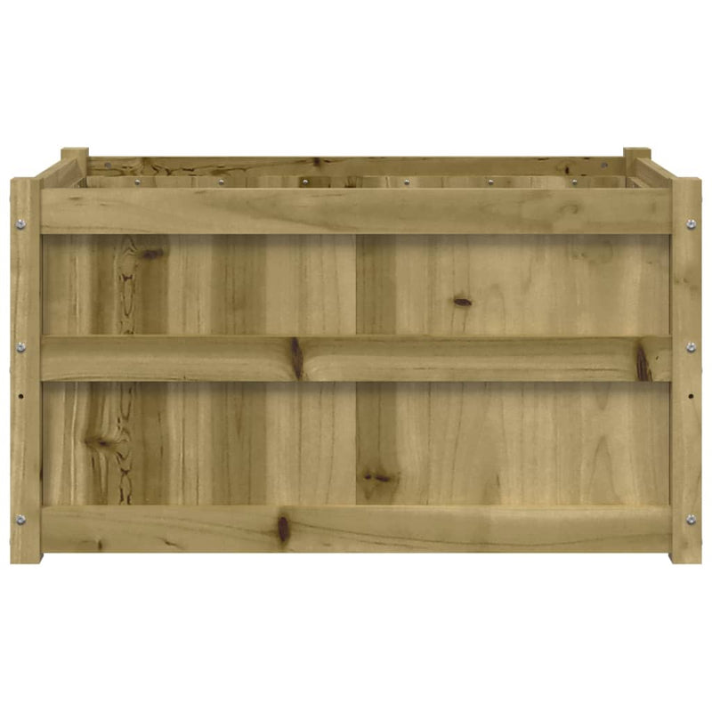 vidaXL impregnált fenyőfa kerti virágláda 90x50x50 cm
