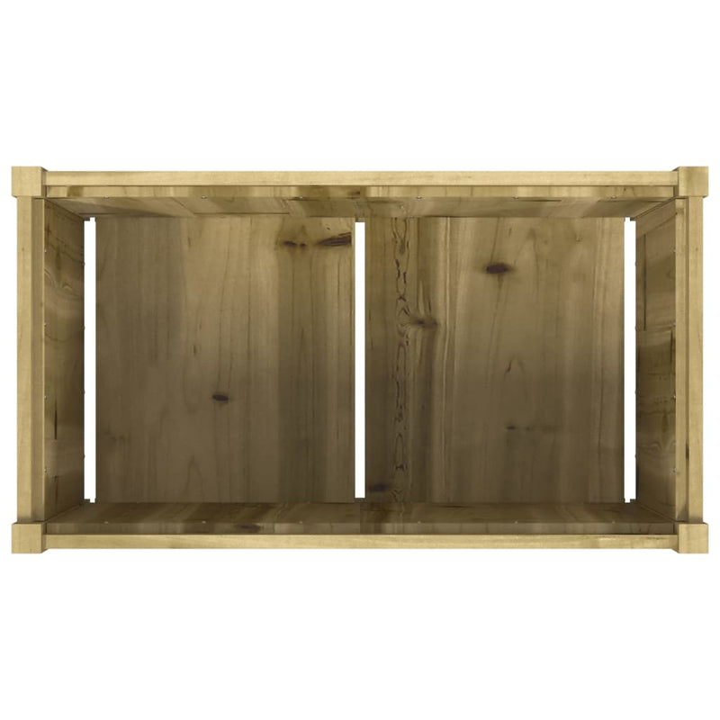 vidaXL impregnált fenyőfa kerti virágláda 90x50x50 cm