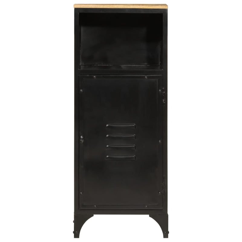 vidaXL vas és tömör mangófa fürdőszobai szekrény 40 x 27 x 90 cm