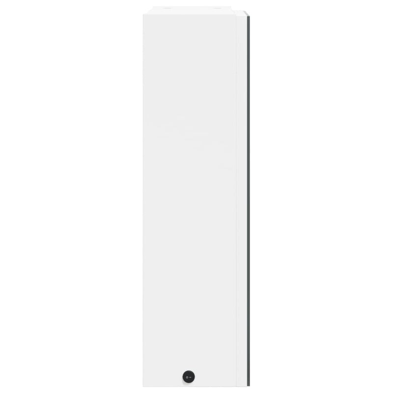 vidaXL fehér tükrös fürdőszobaszekrény LED-del 45 x 13 x 52 cm