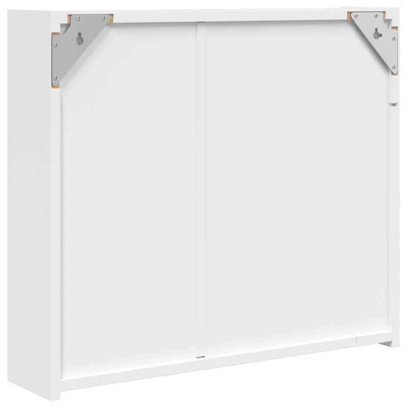 vidaXL fehér tükrös fürdőszobaszekrény LED-del 60 x 13 x 52 cm