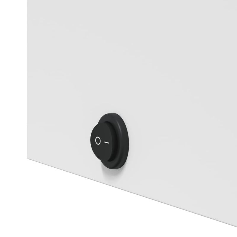 vidaXL fehér tükrös fürdőszobaszekrény LED-del 60 x 13 x 52 cm