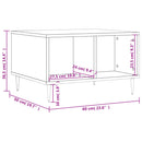 vidaXL magasfényű fehér szerelt fa dohányzóasztal 60 x 50 x 36,5 cm