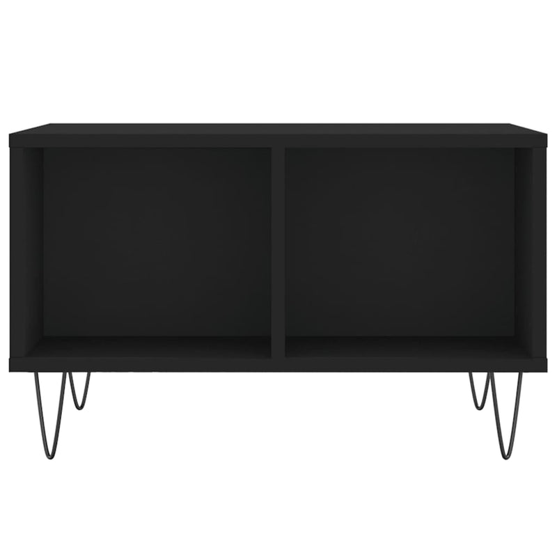 vidaXL fekete szerelt fa dohányzóasztal 60x50x36,5 cm