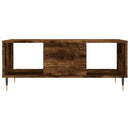 vidaXL füstös tölgy színű fatermék dohányzóasztal 90x50x36,5 cm