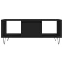 vidaXL fekete szerelt fa dohányzóasztal 90x50x36,5 cm