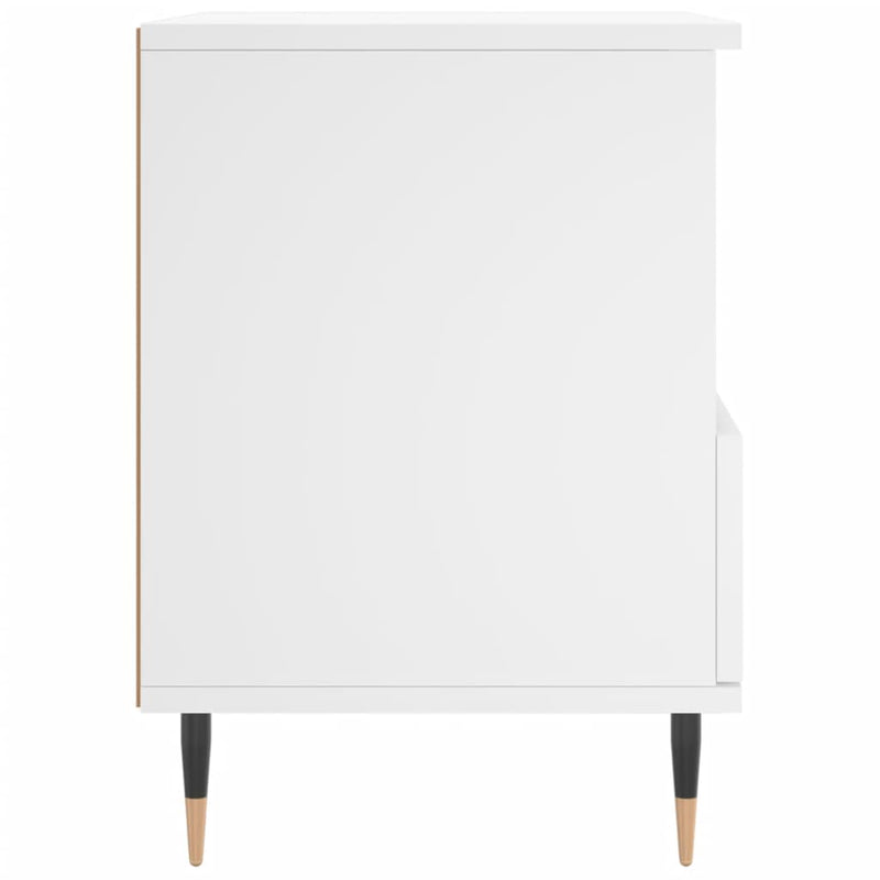 vidaXL 2 db fehér szerelt fa éjjeliszekrény 40 x 35 x 50 cm