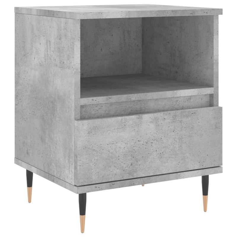 vidaXL 2 db betonszürke szerelt fa éjjeliszekrény 40 x 35 x 50 cm
