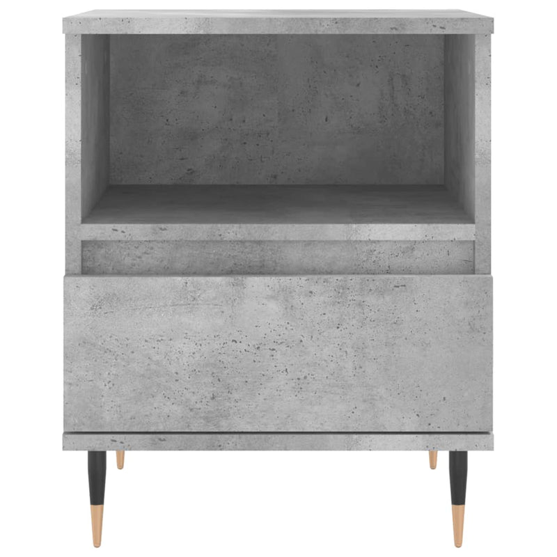 vidaXL 2 db betonszürke szerelt fa éjjeliszekrény 40 x 35 x 50 cm