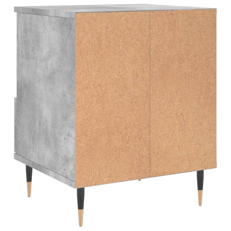vidaXL 2 db betonszürke szerelt fa éjjeliszekrény 40 x 35 x 50 cm