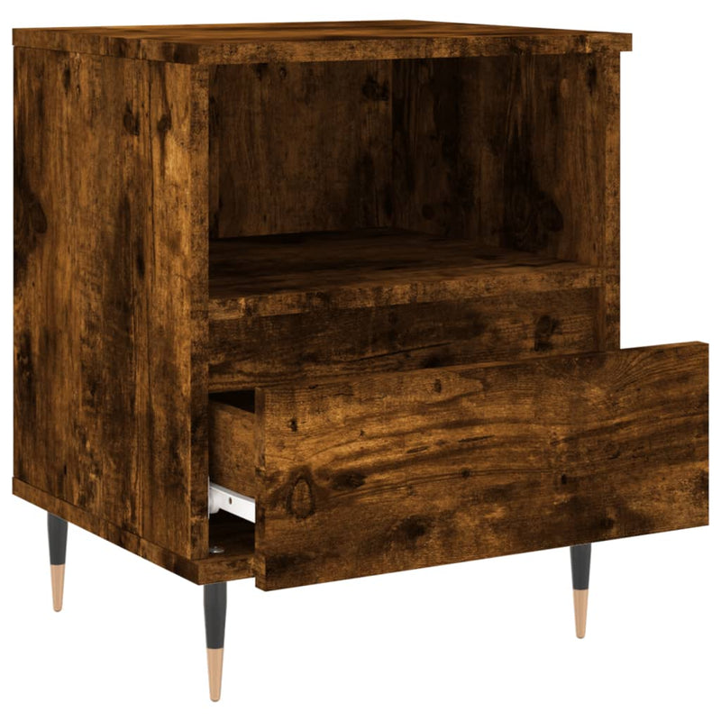 vidaXL 2 db füstös tölgy színű éjjeliszekrény 40 x 35 x 50 cm