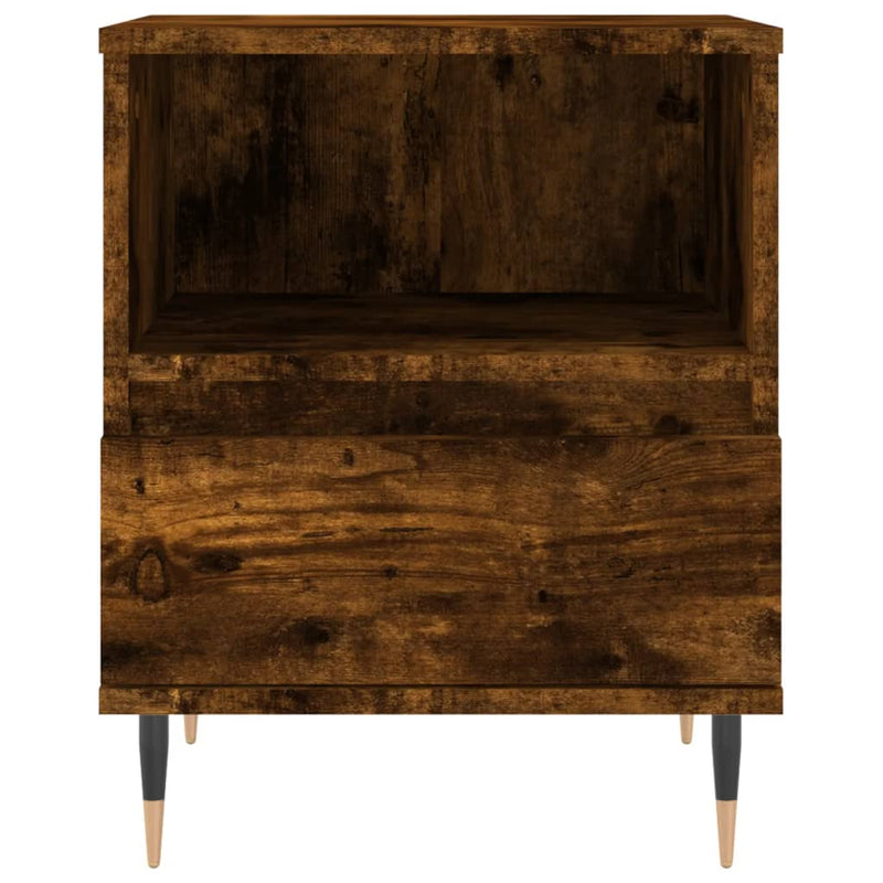 vidaXL 2 db füstös tölgy színű éjjeliszekrény 40 x 35 x 50 cm