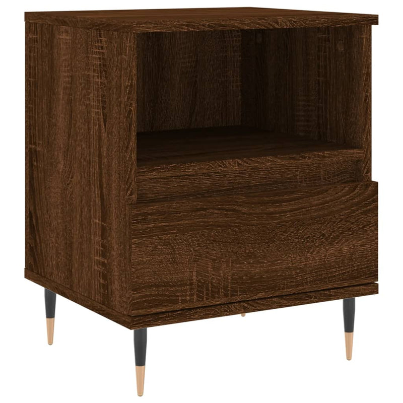 vidaXL 2 db barna tölgyszínű éjjeliszekrény 40 x 35 x 50 cm