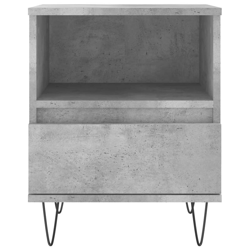 vidaXL betonszürke szerelt fa éjjeliszekrény 40x35x50 cm