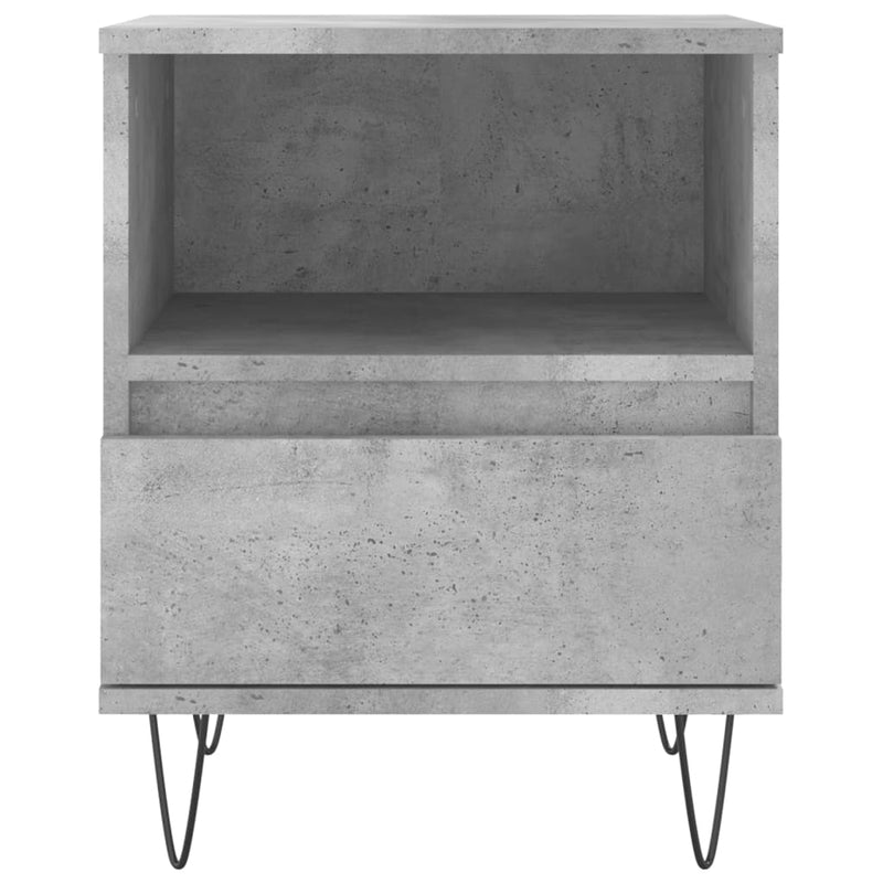 vidaXL 2 db betonszürke szerelt fa éjjeliszekrény 40 x 35 x 50 cm