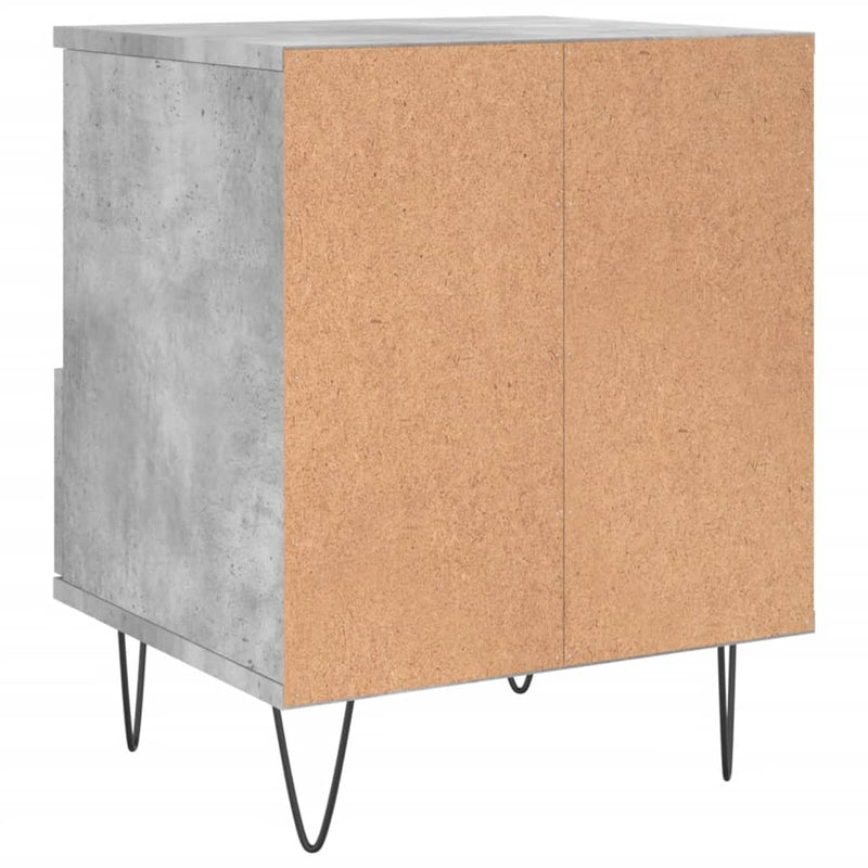 vidaXL 2 db betonszürke szerelt fa éjjeliszekrény 40 x 35 x 50 cm