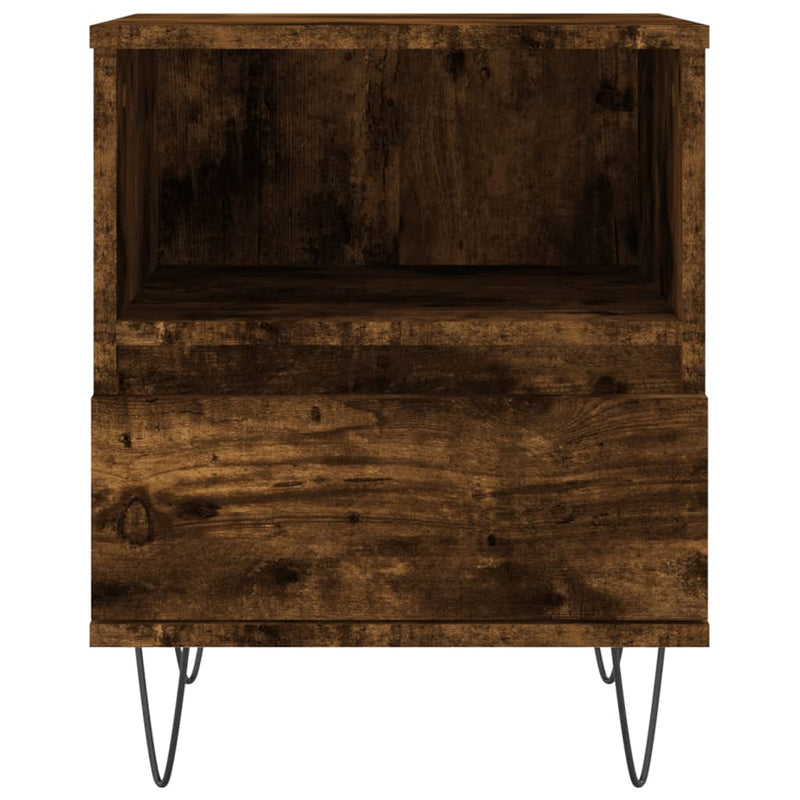 vidaXL füstös tölgy színű szerelt fa éjjeliszekrény 40 x 35 x 50 cm