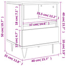 vidaXL szürke sonoma színű szerelt fa éjjeliszekrény 40 x 35 x 50 cm