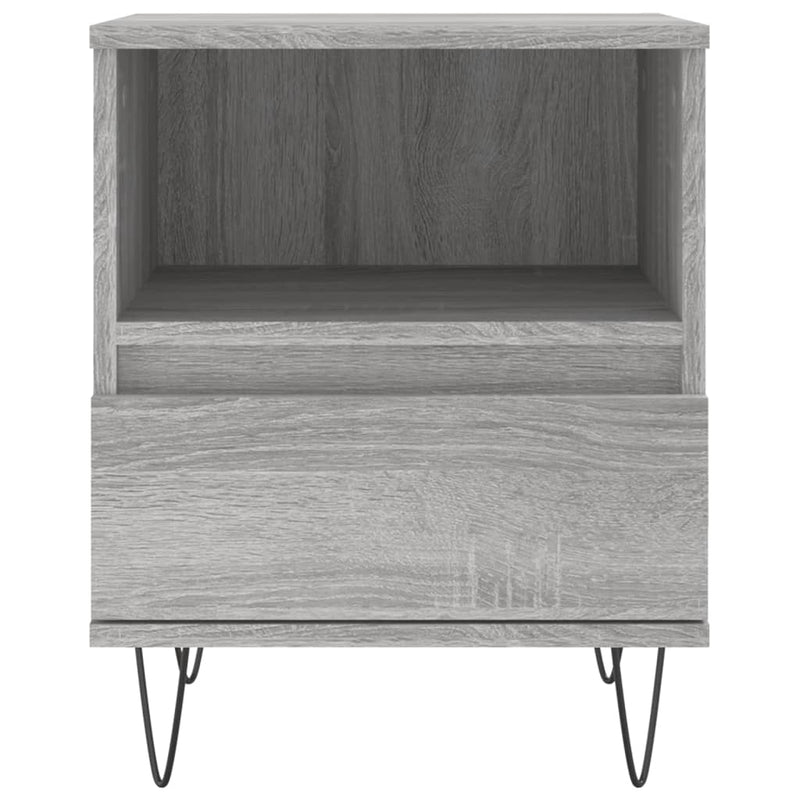 vidaXL 2 db szürke sonoma színű éjjeliszekrény 40 x 35 x 50 cm