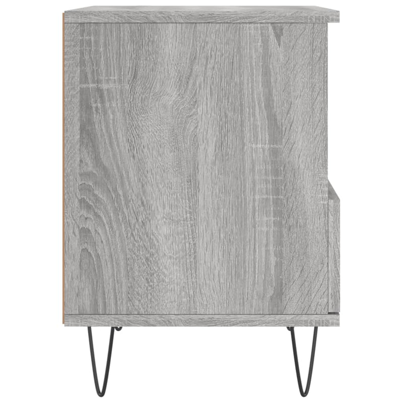 vidaXL 2 db szürke sonoma színű éjjeliszekrény 40 x 35 x 50 cm