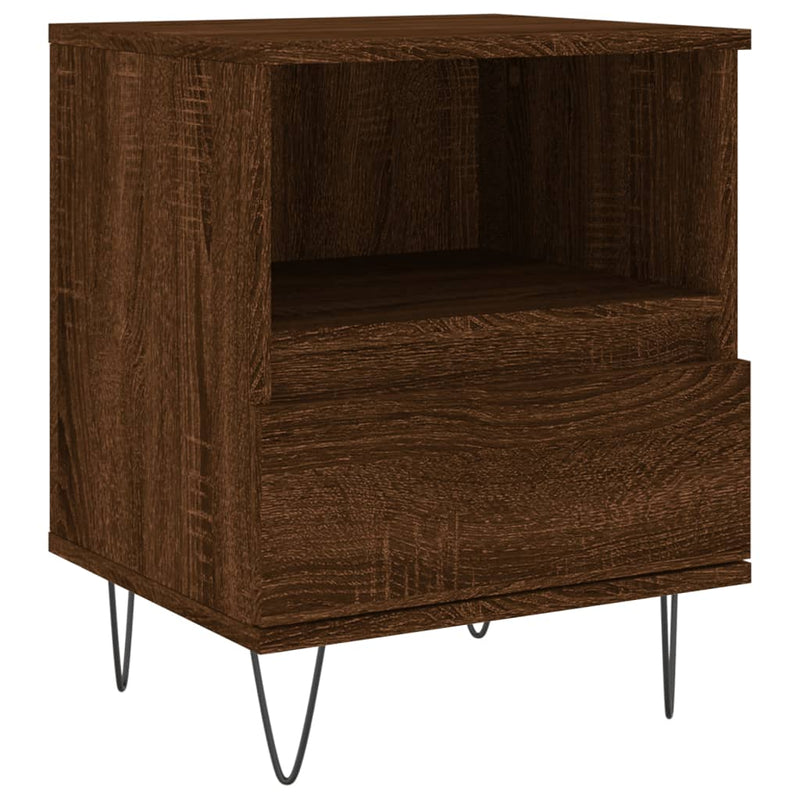 vidaXL 2 db barna tölgyszínű éjjeliszekrény 40 x 35 x 50 cm