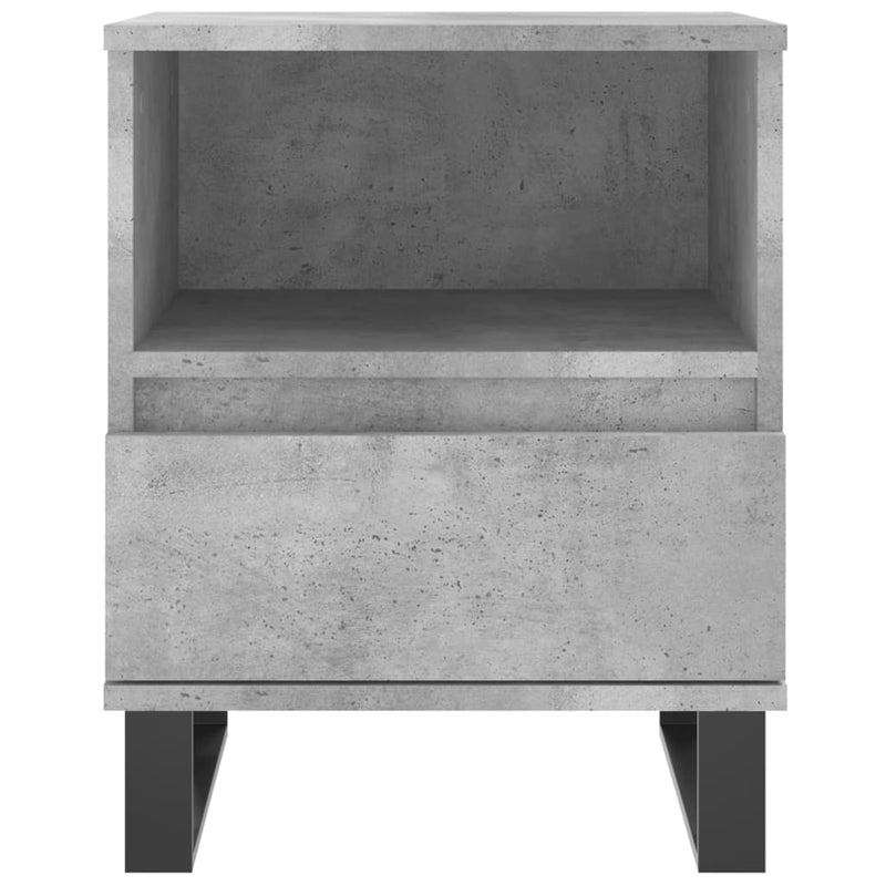 vidaXL 2 db betonszürke szerelt fa éjjeliszekrény 40 x 35 x 50 cm