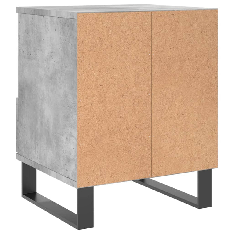 vidaXL 2 db betonszürke szerelt fa éjjeliszekrény 40 x 35 x 50 cm