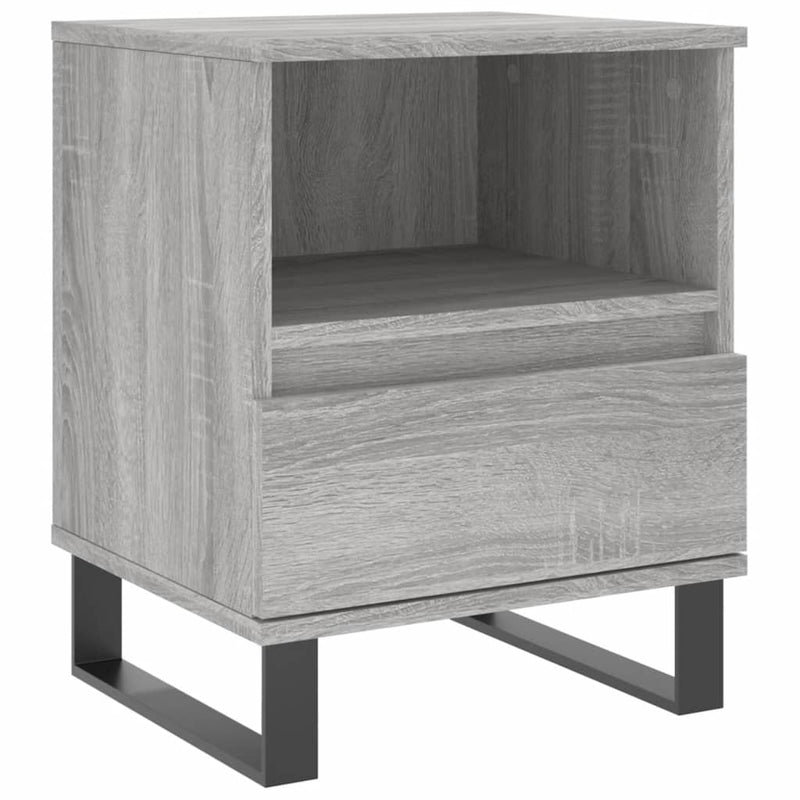 vidaXL 2 db szürke sonoma színű éjjeliszekrény 40 x 35 x 50 cm