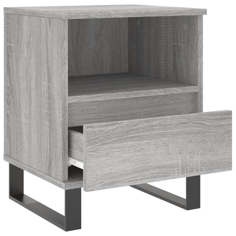 vidaXL 2 db szürke sonoma színű éjjeliszekrény 40 x 35 x 50 cm