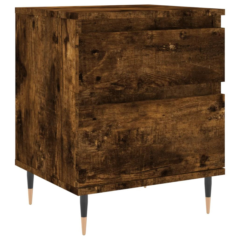 vidaXL 2 db füstös tölgy színű éjjeliszekrény 40 x 35 x 50 cm