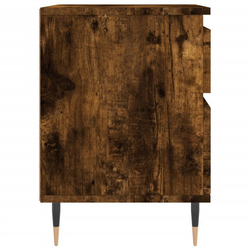 vidaXL 2 db füstös tölgy színű éjjeliszekrény 40 x 35 x 50 cm