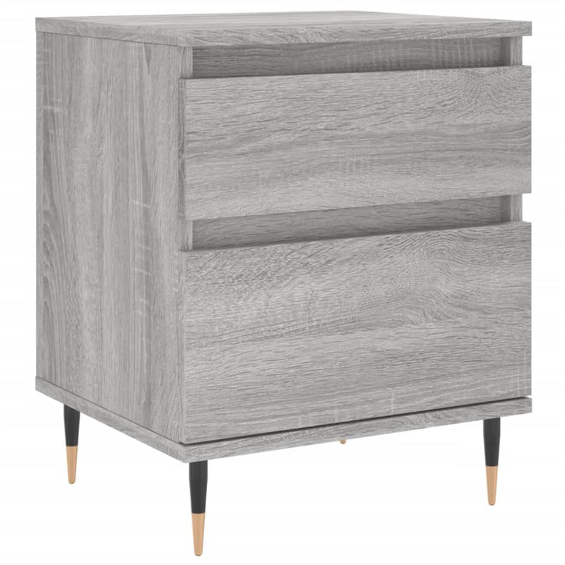 vidaXL 2 db szürke sonoma színű éjjeliszekrény 40 x 35 x 50 cm