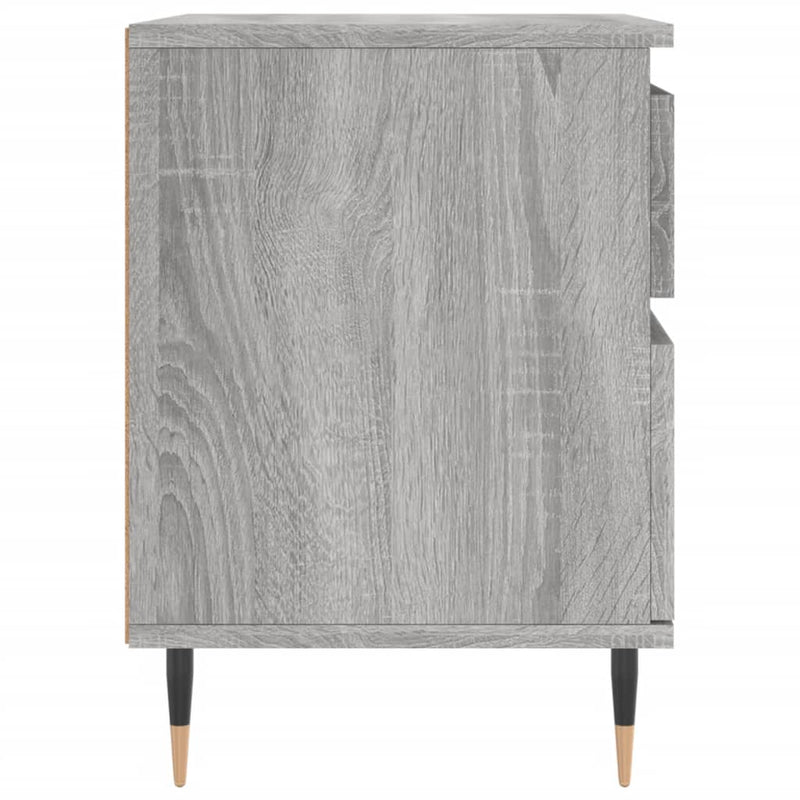vidaXL 2 db szürke sonoma színű éjjeliszekrény 40 x 35 x 50 cm