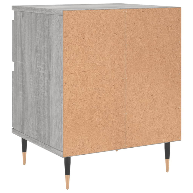 vidaXL 2 db szürke sonoma színű éjjeliszekrény 40 x 35 x 50 cm