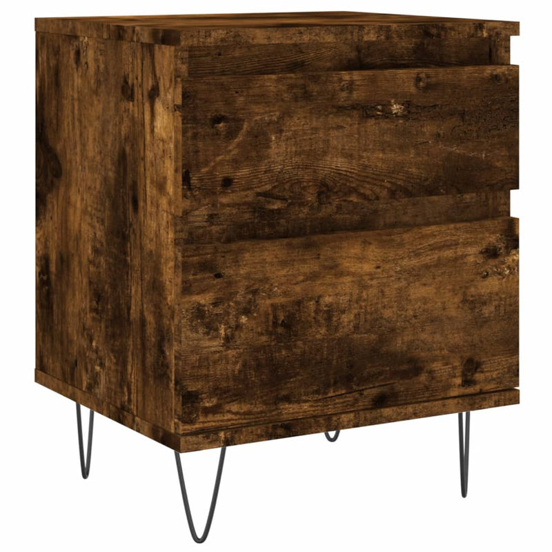 vidaXL 2 db füstös tölgy színű éjjeliszekrény 40 x 35 x 50 cm