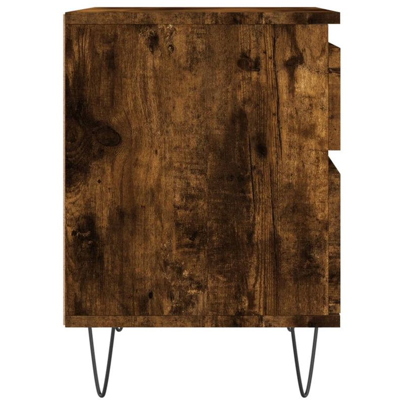 vidaXL 2 db füstös tölgy színű éjjeliszekrény 40 x 35 x 50 cm