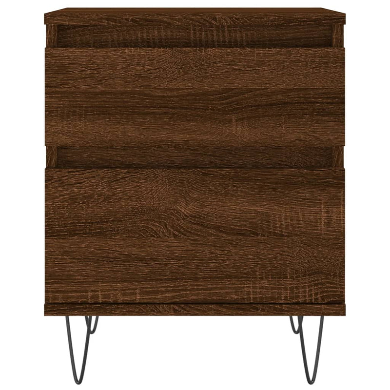 vidaXL 2 db barna tölgyszínű éjjeliszekrény 40 x 35 x 50 cm