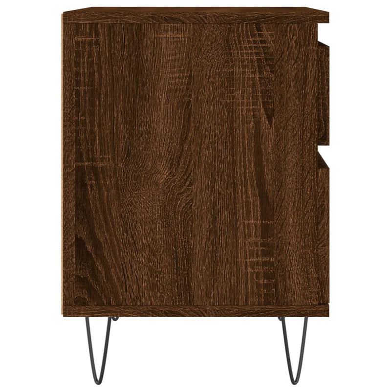 vidaXL 2 db barna tölgyszínű éjjeliszekrény 40 x 35 x 50 cm